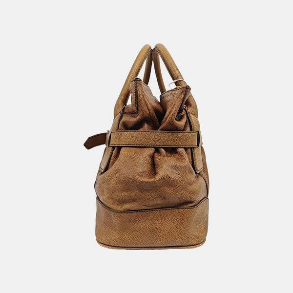 Calfskin Shoulder Bag Brown