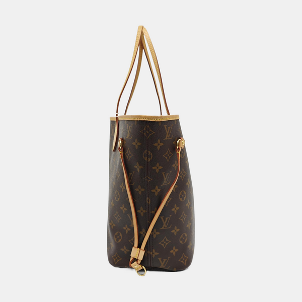 NEVERFULL MM Monogram Coated Canvas Brown