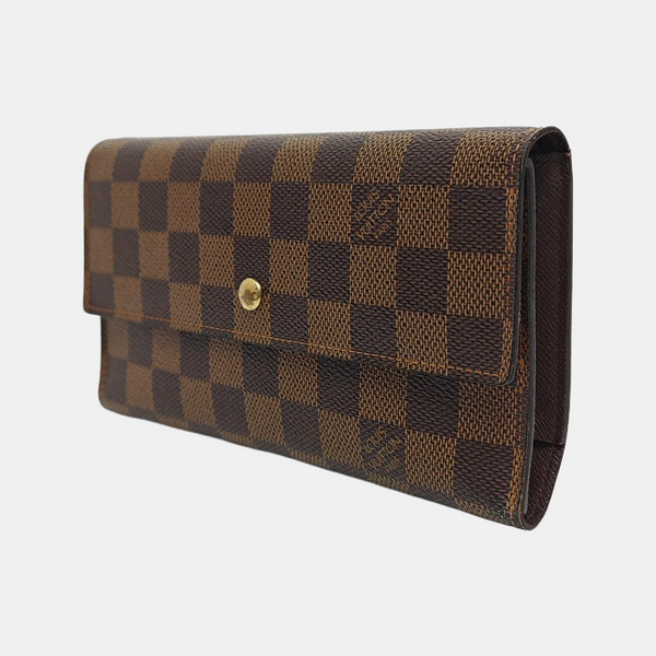 JOSÉPHINE Damier Ebene Coated Canvas Brown Wallet