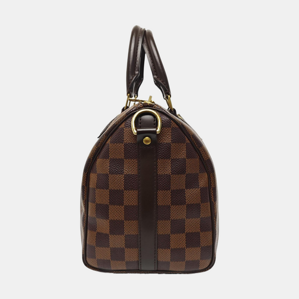 SPEEDY 25 Damier Ebene Coated Canvas Brown