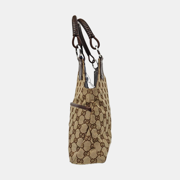 Monogram Canvas Top Handle Bag Brown