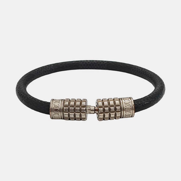 Coated Canvas Black Bangle