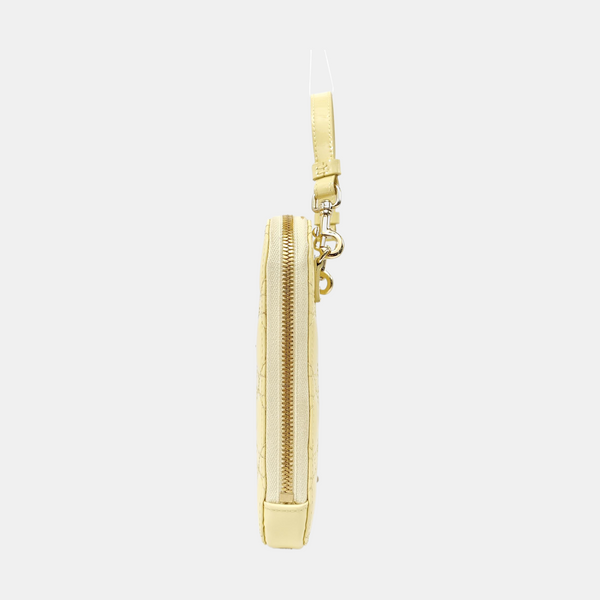 Lady Dior Mini Cannage Patent Leather Yellow