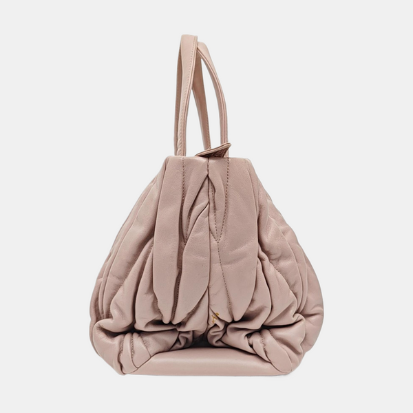 Quilted Lambskin Tote Bag Pink