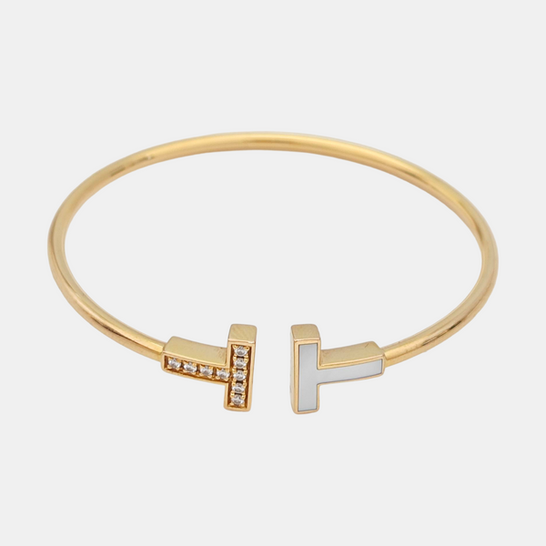 Tiffany T 18k Rose Gold Bangle