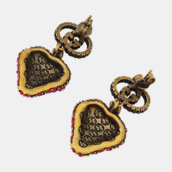Interlocking G Metal Gold Earrings