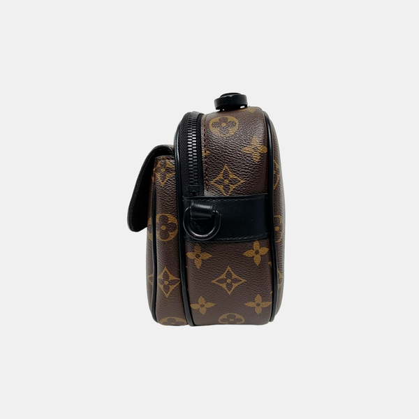 S LOCK Monogram Coated Canvas Brown