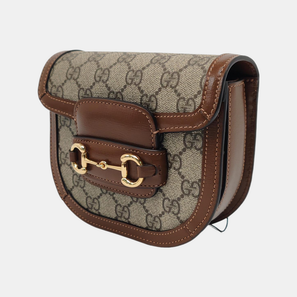 Authenticated pre-owned Horsebit 1955 Monogram Coated Canvas Brown - Belt Bag at Looply