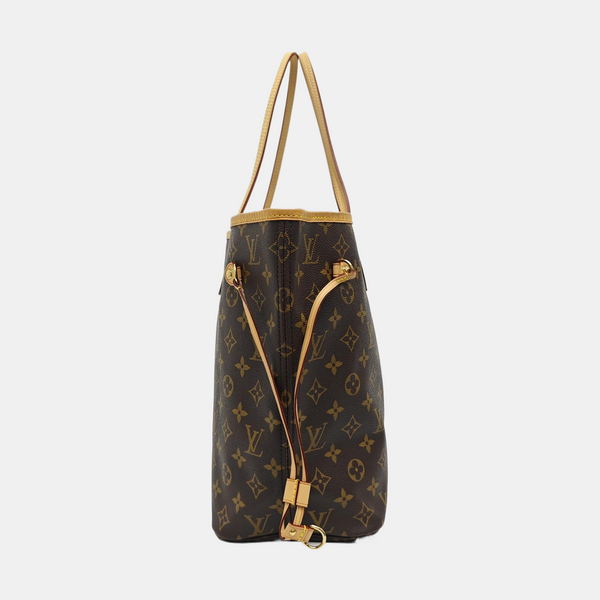 NEVERFULL MM Monogram Coated Canvas Brown