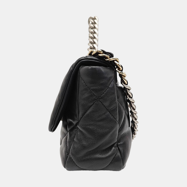 CHANEL 19 Small Quilted Lambskin Black