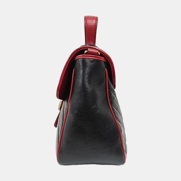 GG Marmont Small Quilted Calfskin Black