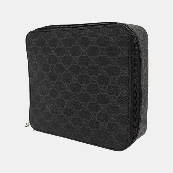 Monogram Leather Clutch Black