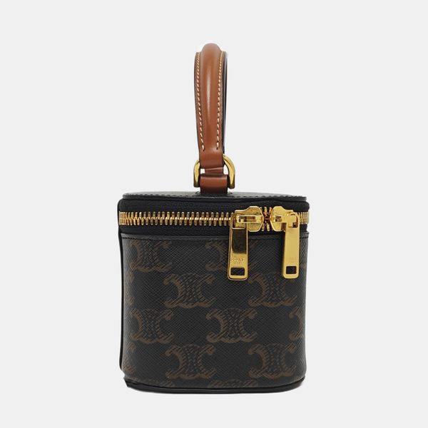 Coated Canvas Shoulder Bag Black