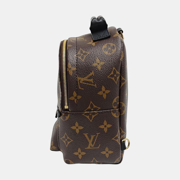 PALM SPRINGS Mini Monogram Coated Canvas Brown