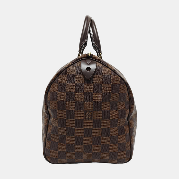Authenticated pre-owned SPEEDY 30 Coated Canvas Brown - Top Handle Bag at Looply