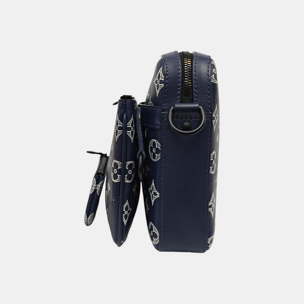 DUO Monogram Calfskin Blue
