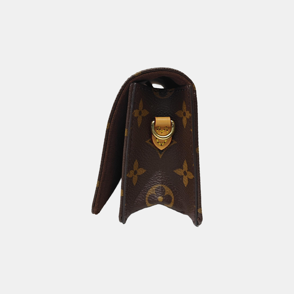 Lily Monogram Coated Canvas Brown