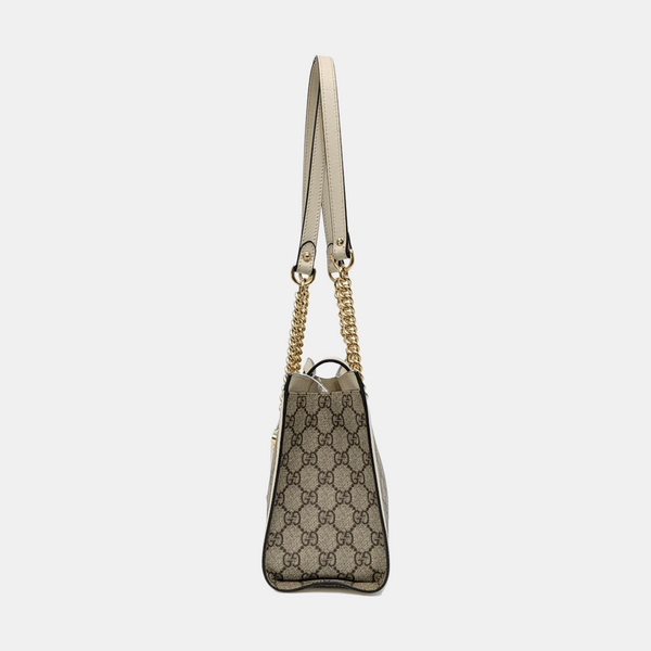 Padlock Small Monogram Coated Canvas Beige