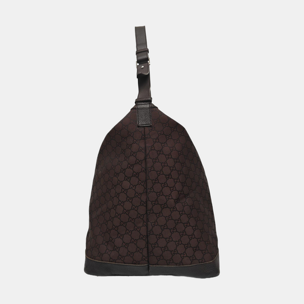 Monogram Nylon Shoulder Bag Brown