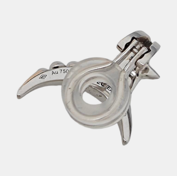 18k White Gold Silver Clip On Earrings
