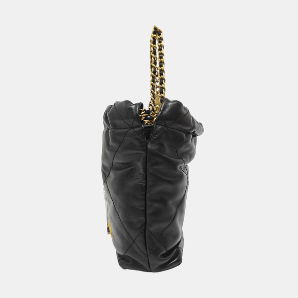 CHANEL 22 Mini Quilted Calfskin Black