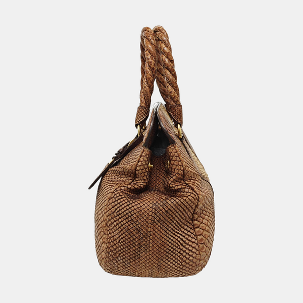 Python Tote Bag Brown