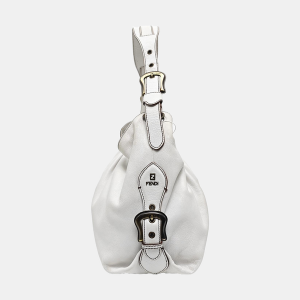 Calfskin Shoulder Bag White