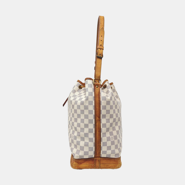 NOÉ GM Damier Azur Coated Canvas White