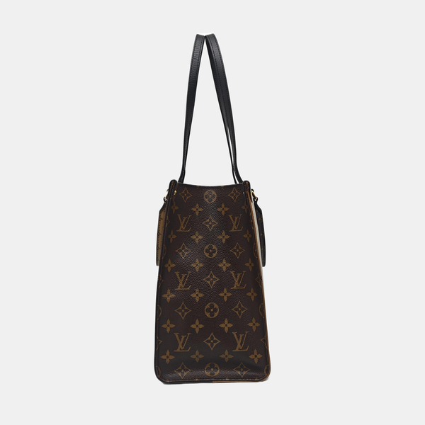 ONTHEGO MM Monogram Coated Canvas Brown
