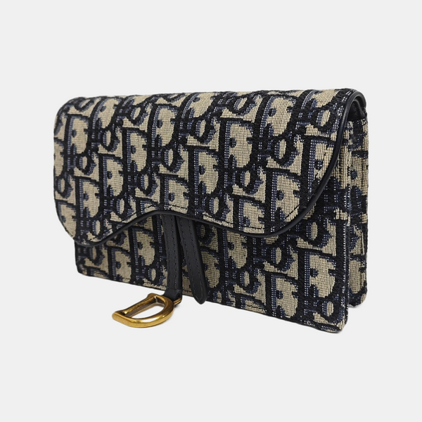Saddle Mini Oblique Canvas Blue