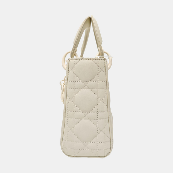 Lady Dior Mini Cannage Lambskin White