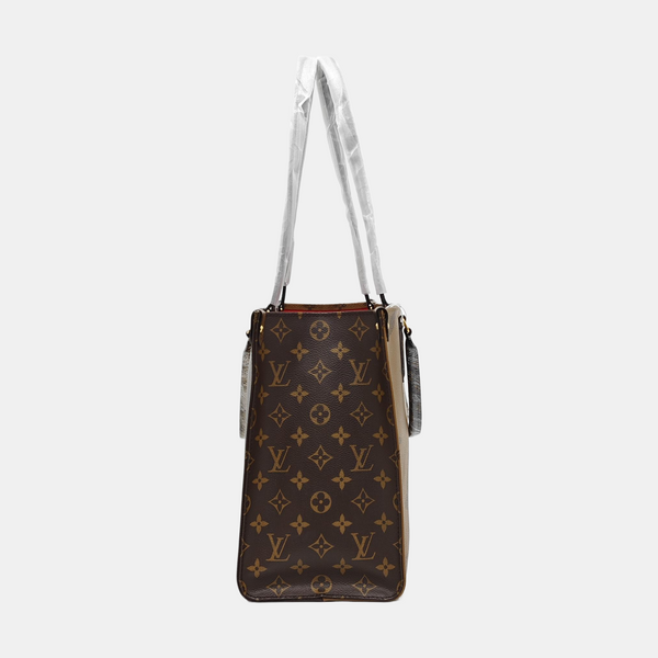 ONTHEGO MM Monogram Coated Canvas Brown