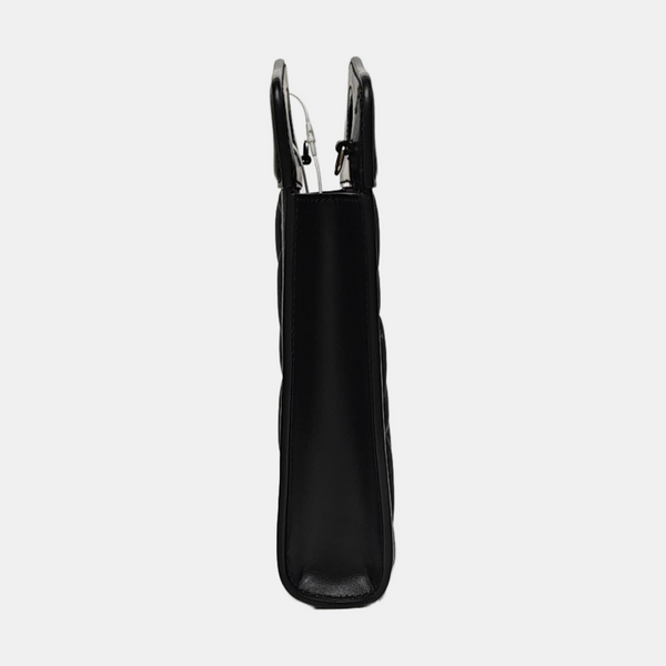 Quilted Calfskin Shoulder Bag Black