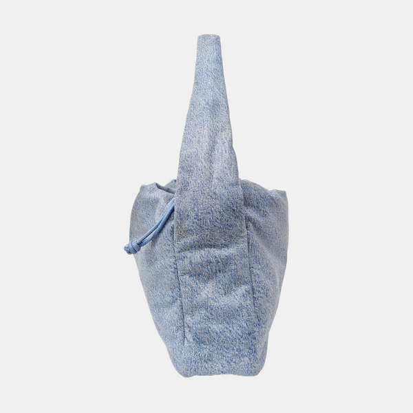 Coated Canvas Shoulder Bag Blue