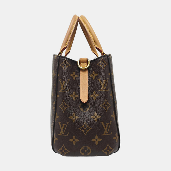 MONTAIGNE BB Monogram Coated Canvas Brown