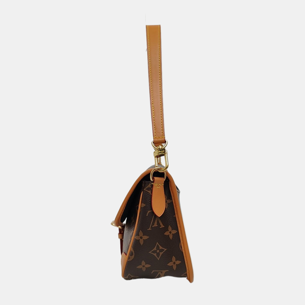 DIANE Monogram Coated Canvas Brown