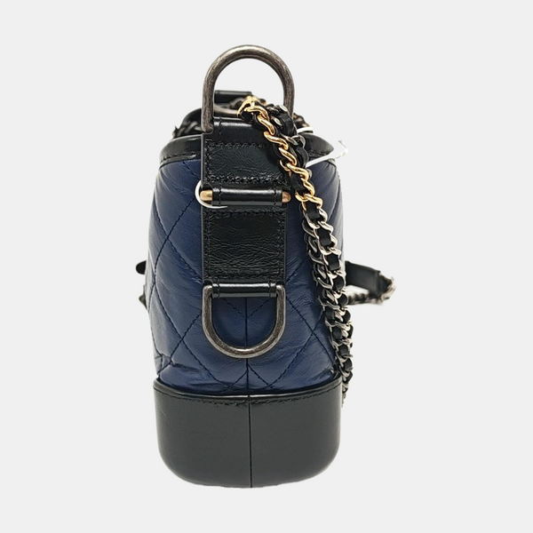 GABRIELLE Small Quilted Calfskin Blue