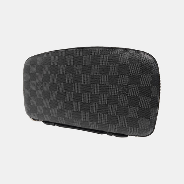 Damier Graphite Coated Canvas Clutch Gray