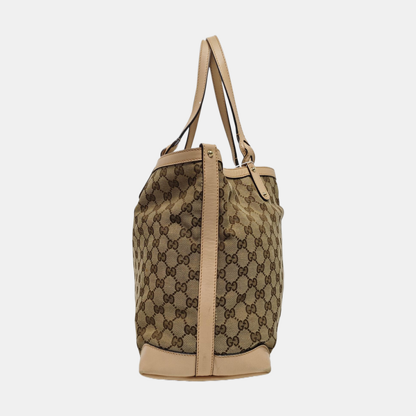 Monogram Canvas Tote Bag Brown