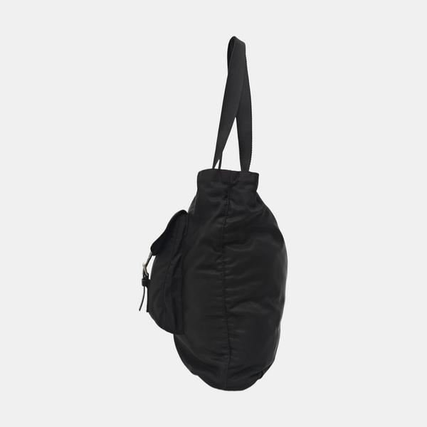 Nylon Top Handle Bag Black