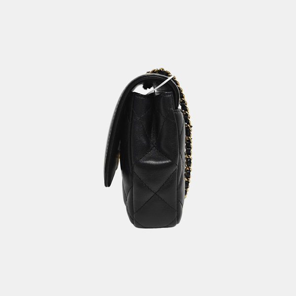 WOC Quilted Lambskin Black