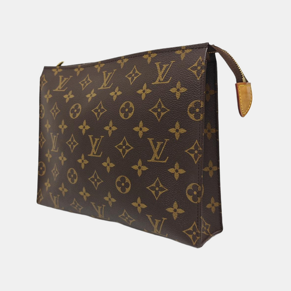 TOILET POCKET 26 Monogram Coated Canvas Brown