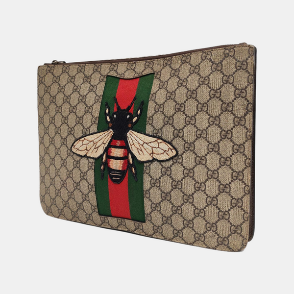 GG Supreme Monogram Coated Canvas Brown