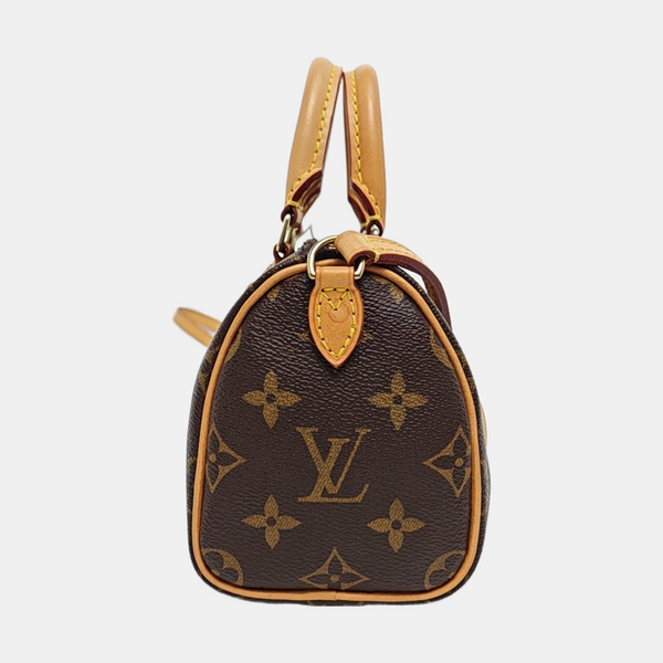 SPEEDY Nano Monogram Coated Canvas Brown