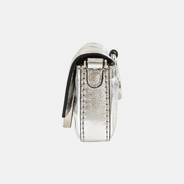Baguette Super Mini Calfskin Silver