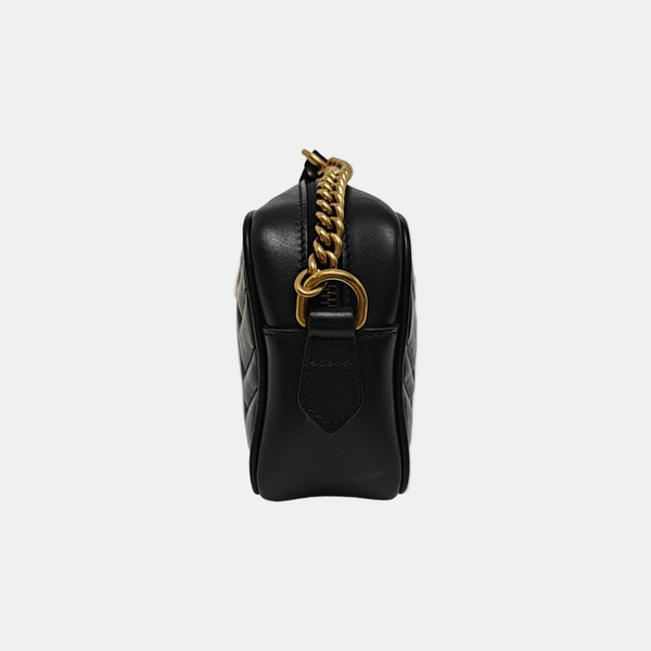 GG Marmont Mini Quilted Calfskin Black