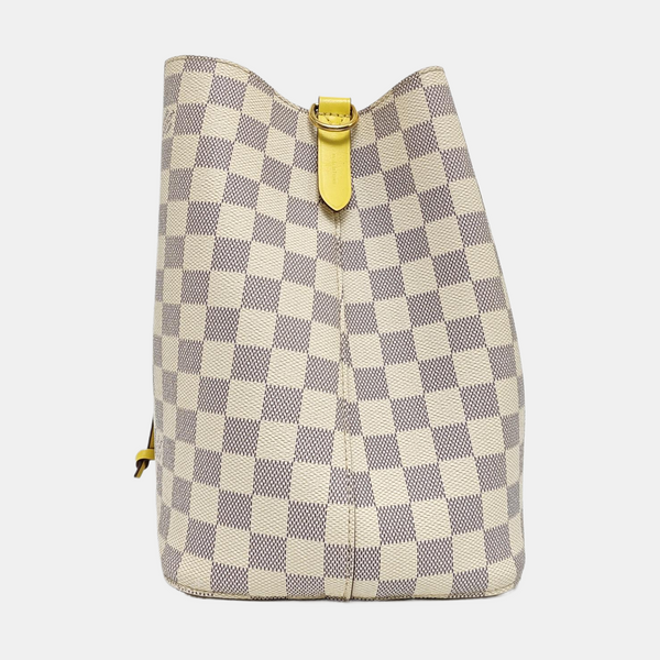 NÉONOÉ MM Damier Azur Coated Canvas White