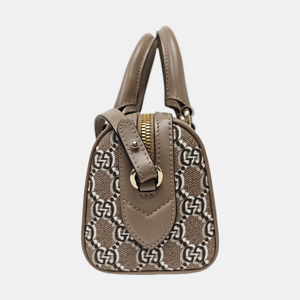 Monogram Coated Canvas Shoulder Bag Super Mini Gray