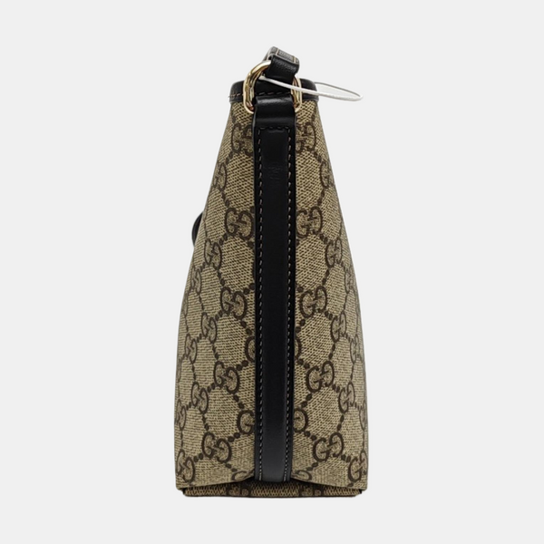 GG Emblem Mini Monogram Coated Canvas Beige