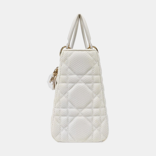 Lady D-Lite Mediano Tejido Acolchado Blanco